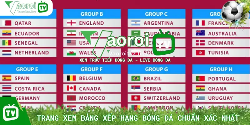 Vaoroi TV – Trang Xem Bảng Xếp Hạng Bóng Đá Chuẩn Xác Nhất